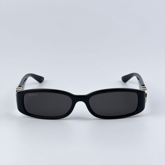 Gucci GG1661S 001 BRAND NEW Sunglasses Black Grey Rectangle Unisex main image 12
